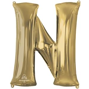 34" LETTER N WHITE GOLD 