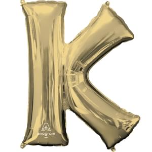 34" LETTER K WHITE GOLD 