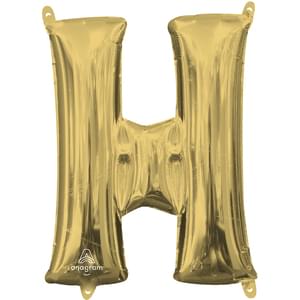 16" LETTER H WHITE GOLD 