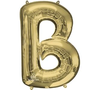 34" LETTER B WHITE GOLD 