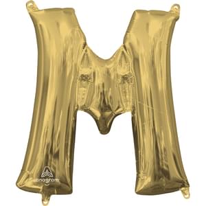 16" LETTER M WHITE GOLD 