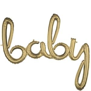 BABY WHITE GOLD SCRIPT PHRASE  