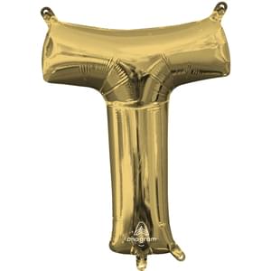 16" LETTER T WHITE GOLD 