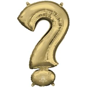 34" SYMBOL ? QUESTION MARK WHITE GOLD 