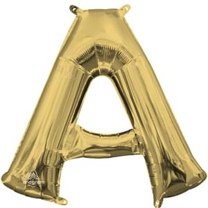 16" LETTER A WHITE GOLD 