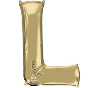 34" LETTER L WHITE GOLD 