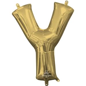 16" LETTER Y WHITE GOLD 