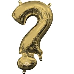 16" SYMBOL ? QUESTION MARK WHITE GOLD 