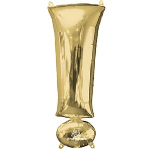 34" SYMBOL ! EXCLAMATION POINT WHITE GOLD 