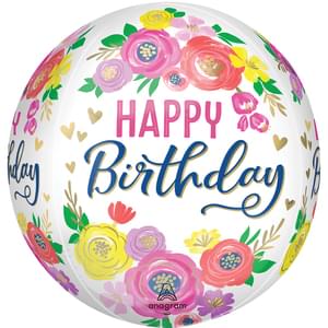 15" ARTFUL FLORAL BIRTHDAY ORBZ