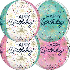 15" CONFETTI SPRINKLE BIRTHDAY ORBZ