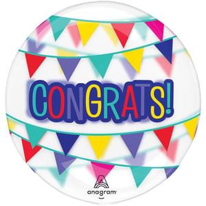 18" CONGRATS BANNER CLEARZ