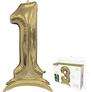 50"  STAND-UP NUMBERZ 1 WHITE GOLD 