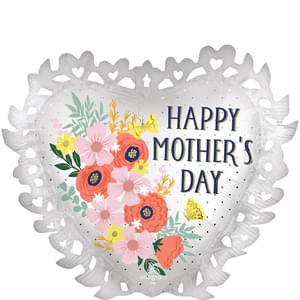 HAPPY MOTHER'S DAY SATIN INTRICATE BLOOMS SUPER SHAPE