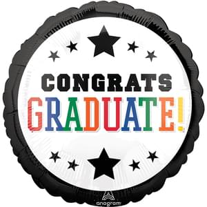 18" GRADUATION BRIGHTS BLACK BORDER HX