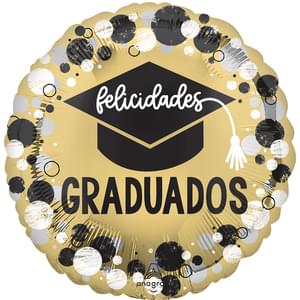18" FELICIDADES GRADUADOS CIRCLES & DOTS HX