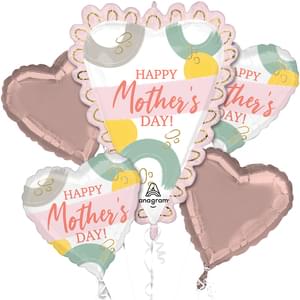 HAPPY MOTHER'S DAY SKETCHED HEARTS BOUQUET OF BALLOONS