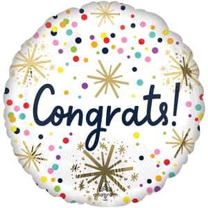 18" CONFETTI SPRINKLE CONGRATS HX