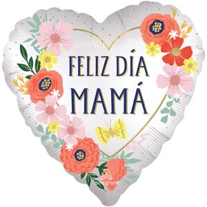 28" SATIN FELIZ DIA MAMA BLOOMS JUMBO HX