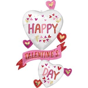 VALENTINE SATIN BOTANICAL TRACES GIANT MULTI-BALLOON