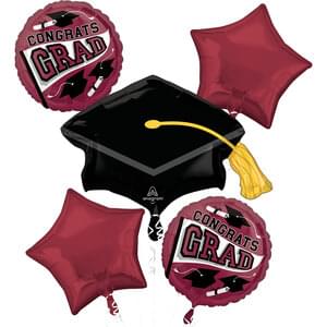 BERRY SCHOOL COLORS BE TRUE TO YOUR SCHOOL BOUQUET OF BALLOONS
