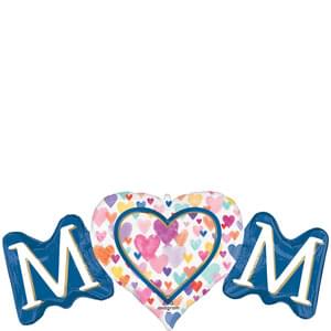 MOM SPRINKLED HEARTS SUPER SHAPE