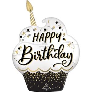 27" SATIN BIRTHDAY WISHES SUPER SHAPE