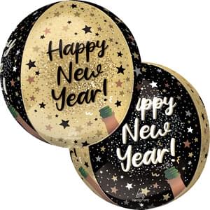 15" NATURAL SPARKLE NEW YEAR ORBZ