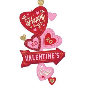 RETRO VALENTINE'S DAY ARROW GIANT MULTI-BALLOON