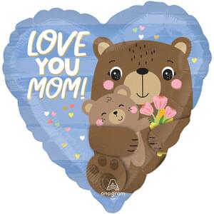 18" LOVE YOU MOM BEAR HUGS HX