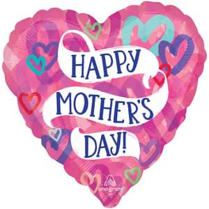 18" MOTHER'S DAY LAYERED HEARTS HX