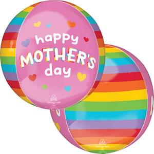 15" HAPPY MOTHER'S DAY BRILLIANT RAINBOW ORBZ