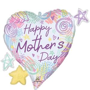 MOTHER'S DAY SWEET SCRIBBLES SUPER SHAPE