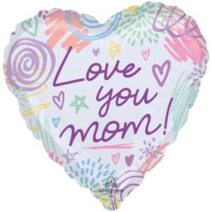 LOVE YOU MOM SWEET SCRIBBLES JUMBO HX