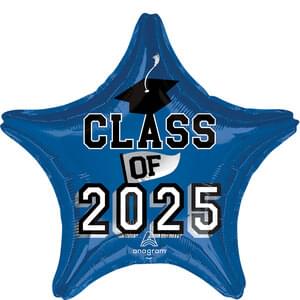 18" CLASS OF 2025 BLUE STAR