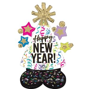 SATIN NEW YEAR CONFETTI CHEER AIRLOONZ JUNIOR