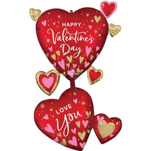 SATIN HEARTFELT ELEGANCE GIANT MULTI-BALLOON