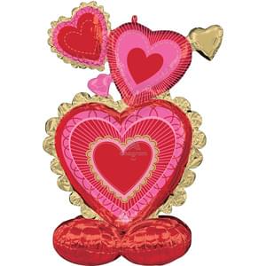 VALENTINE SCALLOPED SWEETHEARTS CI: AIRLOONZ LARGE