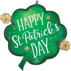 SATIN LUCKY SHAMROCK SUPERSHAPE