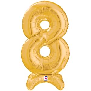 25" NUMBER STAND UP 8 GOLD 