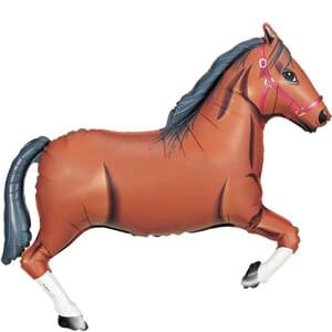 43" BROWN HORSE HELIUM SHAPE UNPACKAGED