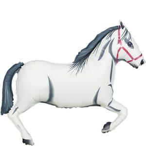 43" WHITE HORSE HELIUM SHAPE