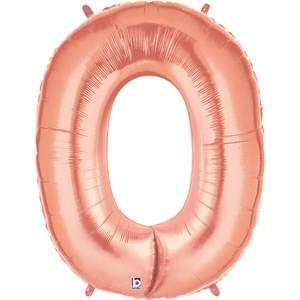 34" NUMBER 0 ROSE GOLD MEGALOON