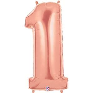 34" NUMBER 1 ROSE GOLD MEGALOON