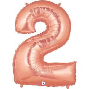 34" NUMBER 2 ROSE GOLD MEGALOON