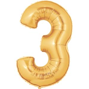 34" NUMBER 3 GOLD MEGALOON