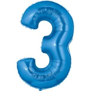 34" NUMBER 3 BLUE MEGALOON
