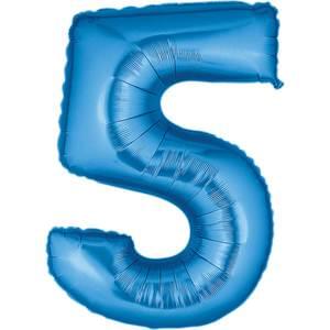 34" NUMBER 5 BLUE MEGALOON