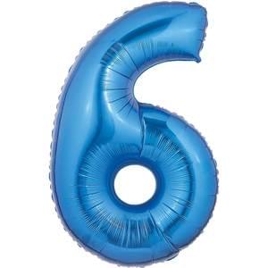 34" NUMBER 6 BLUE MEGALOON