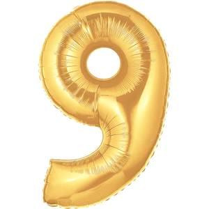 34" NUMBER 9 GOLD MEGALOON